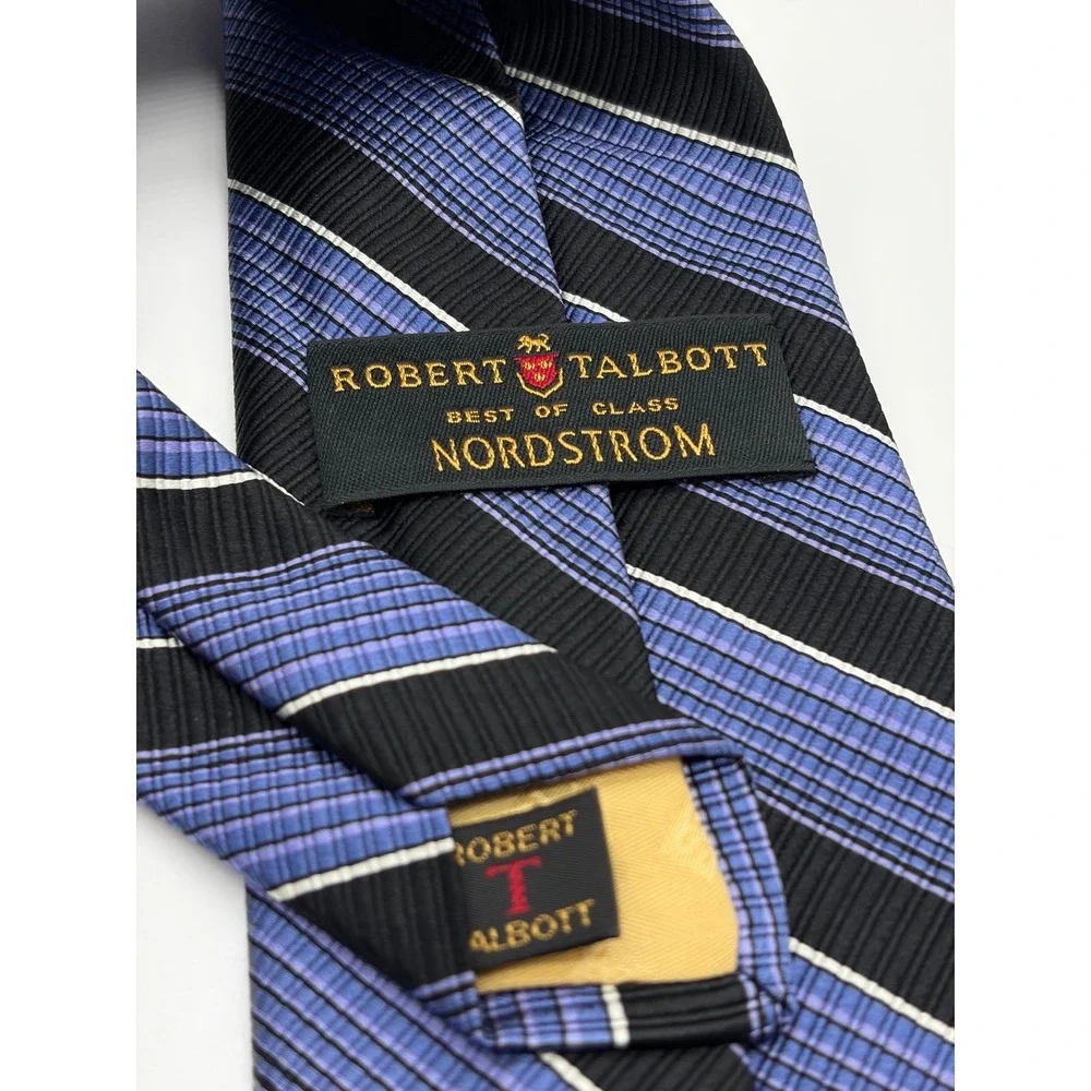 Robert Talbott, Best of Class, Periwinkle/Navy Necktie, Silk, Made USA